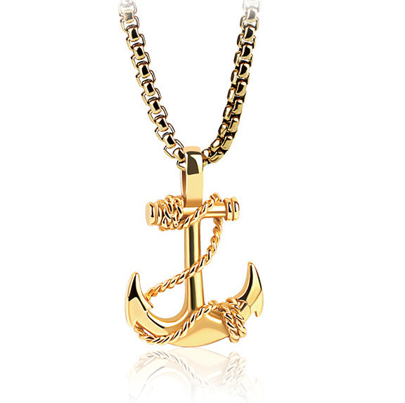 Wholesale Cross Titanium Steel Men's Necklace